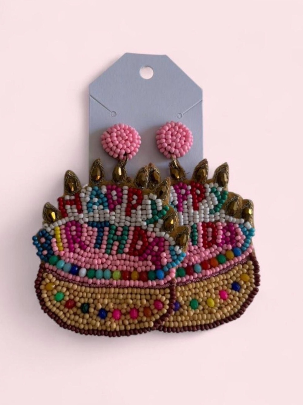 birthday beaded earrings